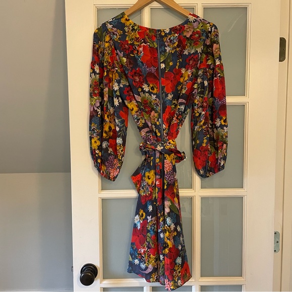 NWT Alice & Olivia Silk Floral Riviera Dress - Picture 4 of 13